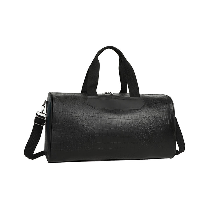Elegant Travel Bag Made of Durable Artificial Leather with Crocodile Pattern Bowlift