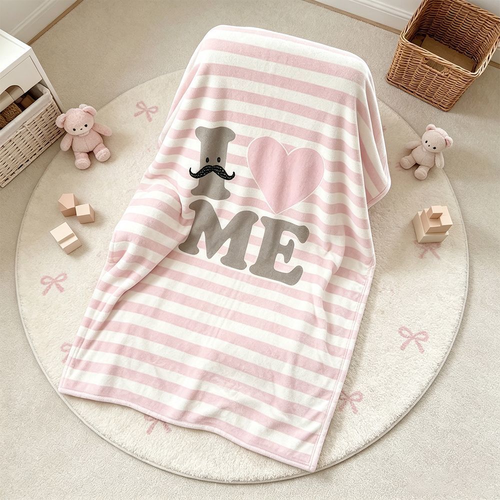Plush Striped Throw Blanket