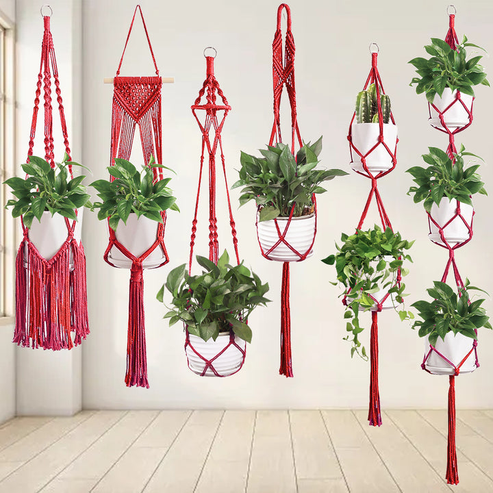 Macrame Plant Hanger Set Bowlift