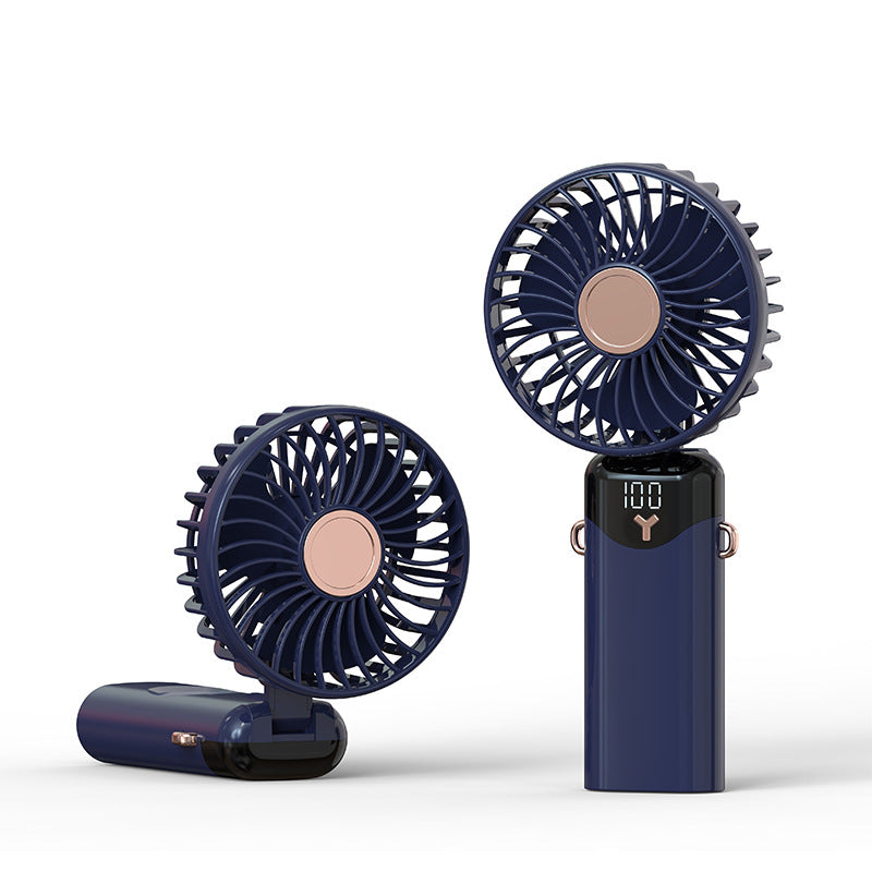 Portable Mini Hand Fan with Digital Display Bowlift