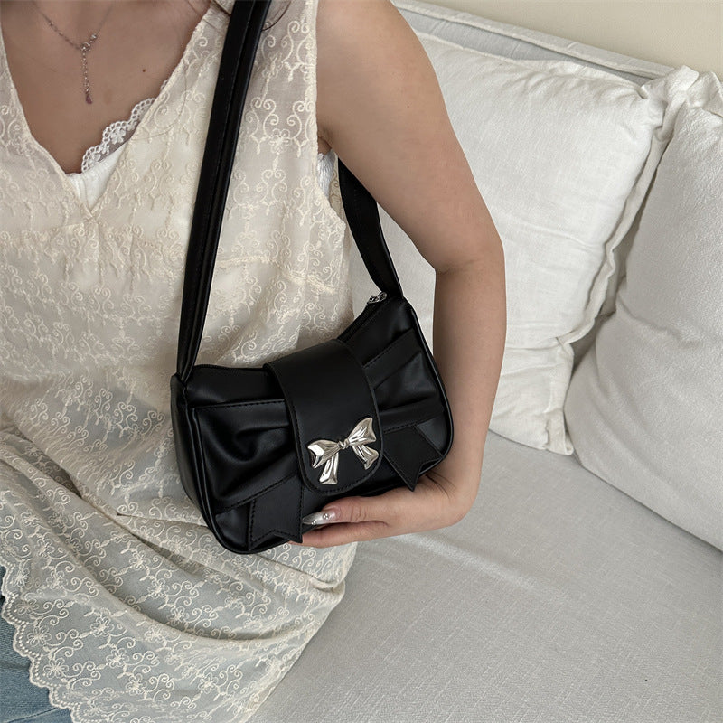 Elegant Bow Accent Shoulder Bag Bowlift