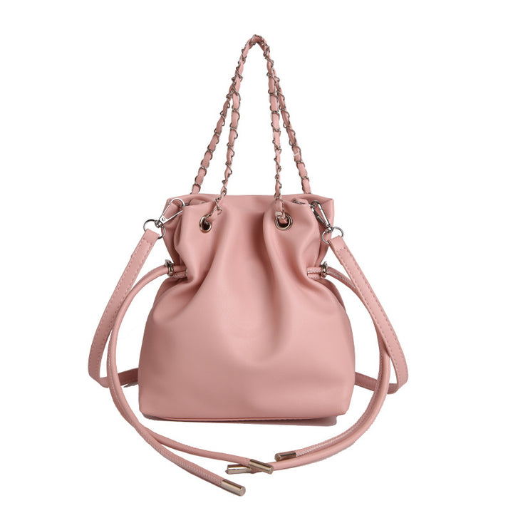 WoChic Slouchy Leather Bucket Bag Bowlift