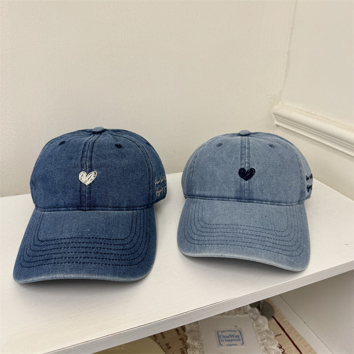 Women's Casual Embroidered Denim Baseball Cap Bowlift