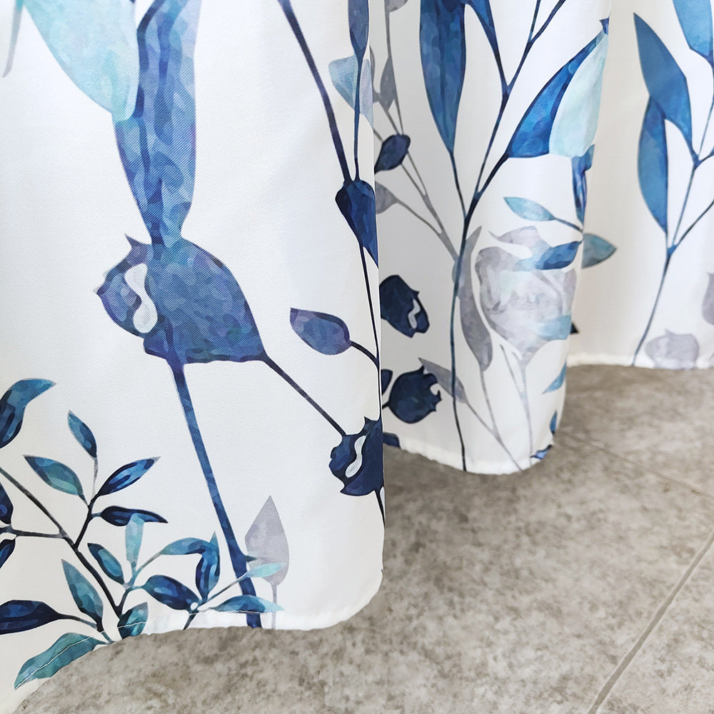 Floral Print Shower Curtain Bowlift