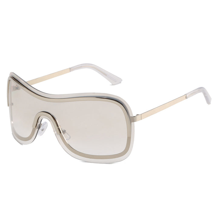 Women's large round sunglasses with elegant metal frame Bowlift