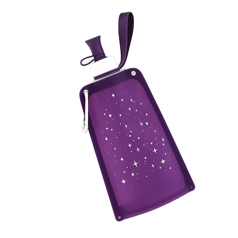 Collapsible Silicone Travel Water Bottle with Carabiner Bite Valve Bowlift