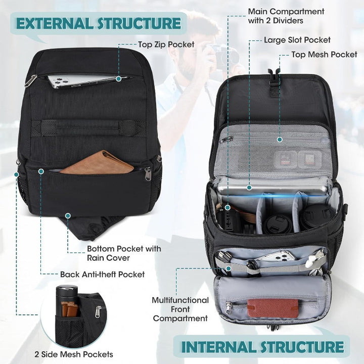 Camera bag with flexible dividers Bowlift