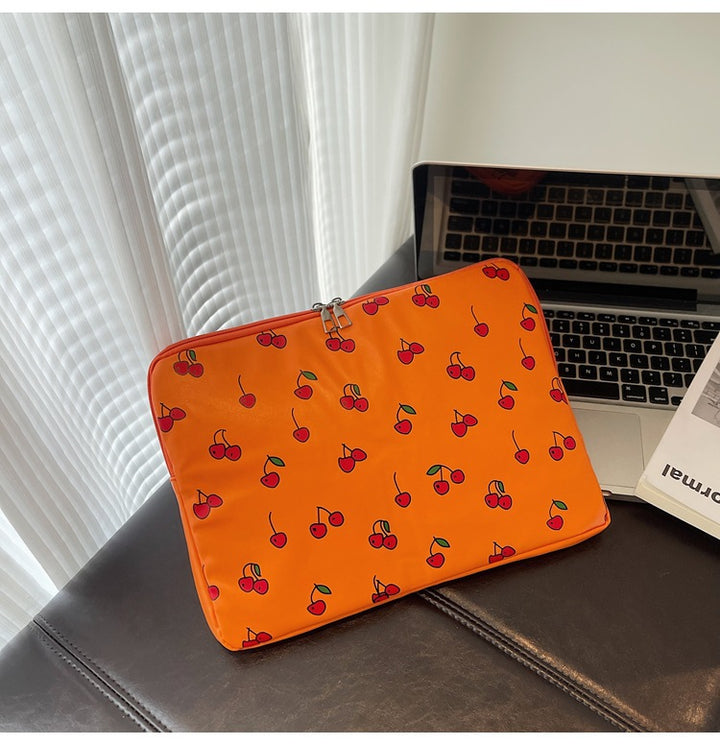 Playful Cherry Print Laptop Sleeve Bowlift