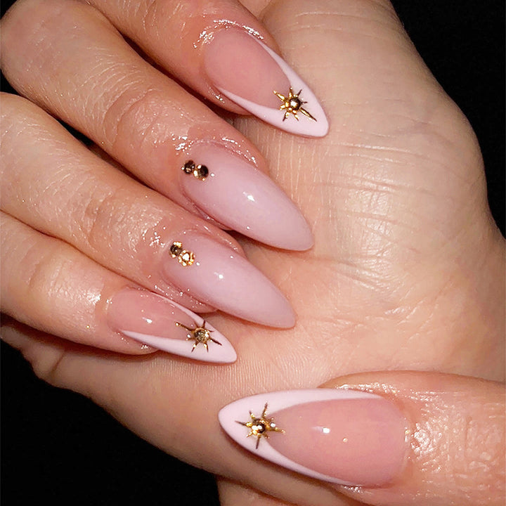 Artificial nail creations with elegant floral details Bowlift
