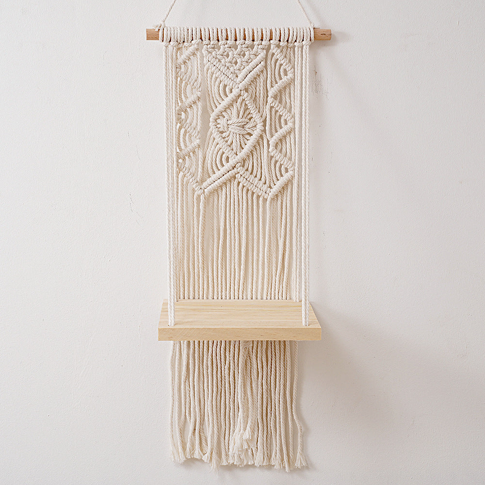 Macramé Wall Hanging Planter Shelf Bowlift