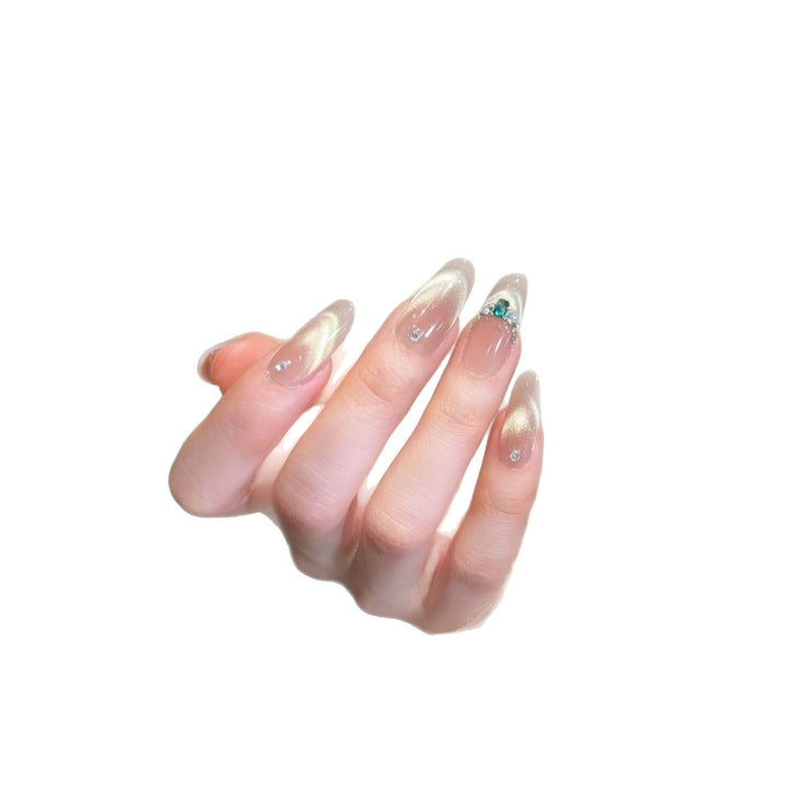 Elegant Rhinestone Ombre Press-On Nails Bowlift