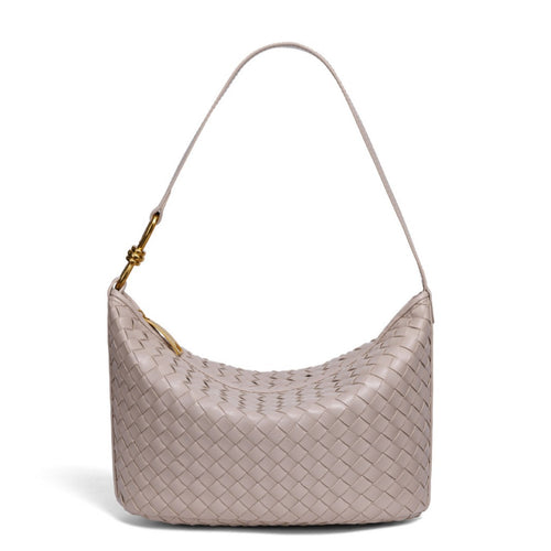 Stylish Woven Leather Handbag Bowlift