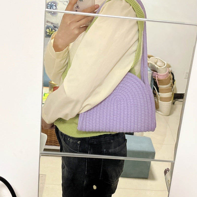 Women's fashionable shoulder bag with ribbed design Bowlift