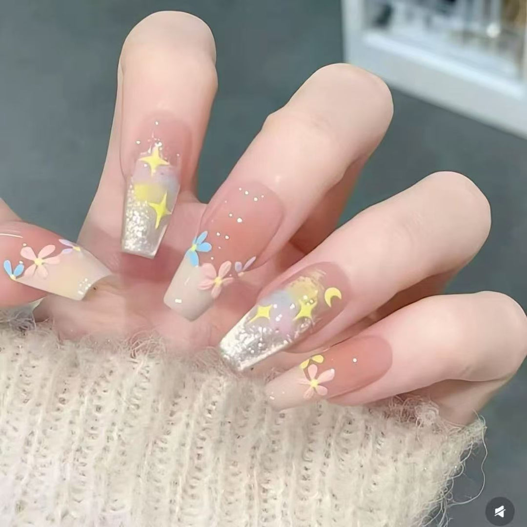 Cute Bear-Themed Press-On Nail Set Bowlift