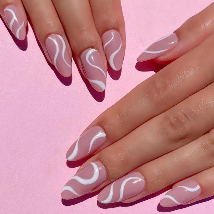Artistic Nail Extensions with Curved Design Bowlift
