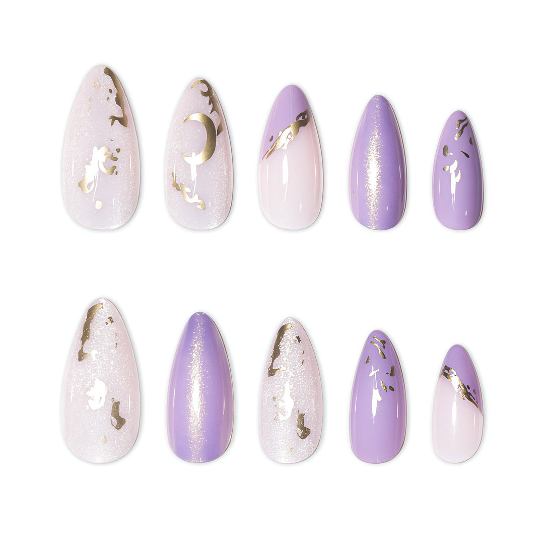 Elegant Decorative Press-On Nail Set Bowlift