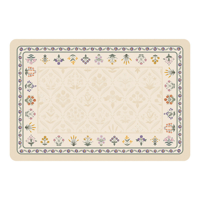 Floral Design Kitchen Mat Bowlift