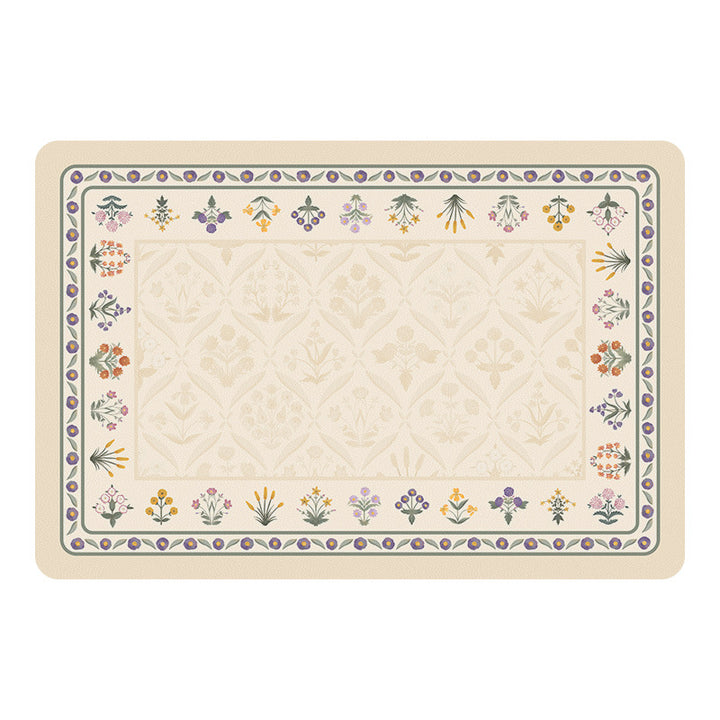 Floral Design Kitchen Mat Bowlift