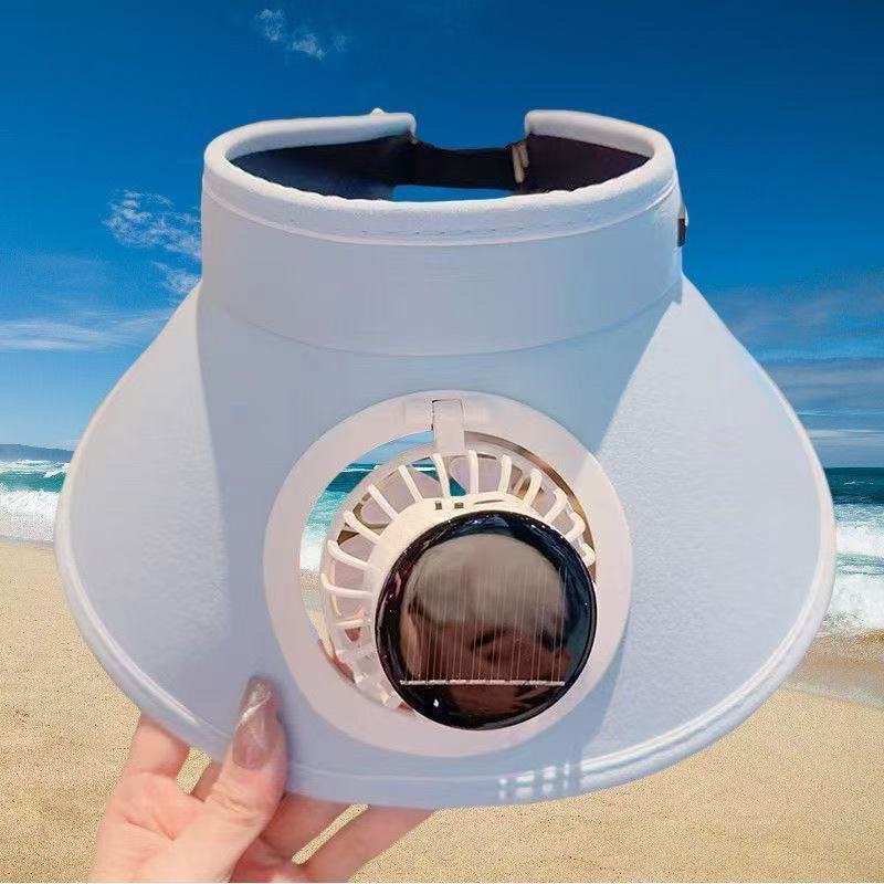 Sport Sun Visor with detachable front fan, adjustable headband and reflective piping Bowlift