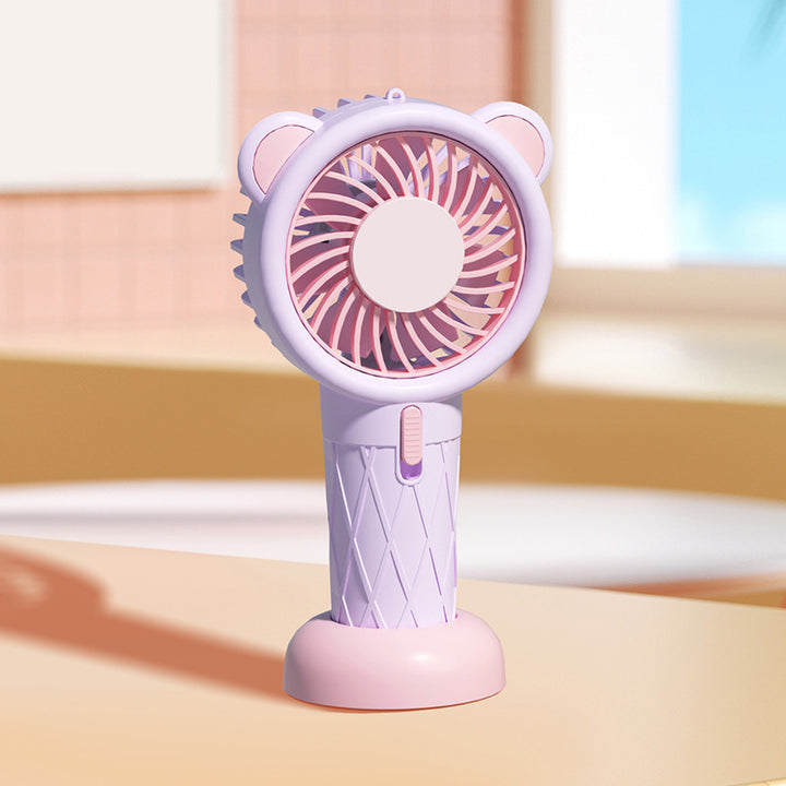 Women's Portable Mini Fan with Playful Animal Design Bowlift