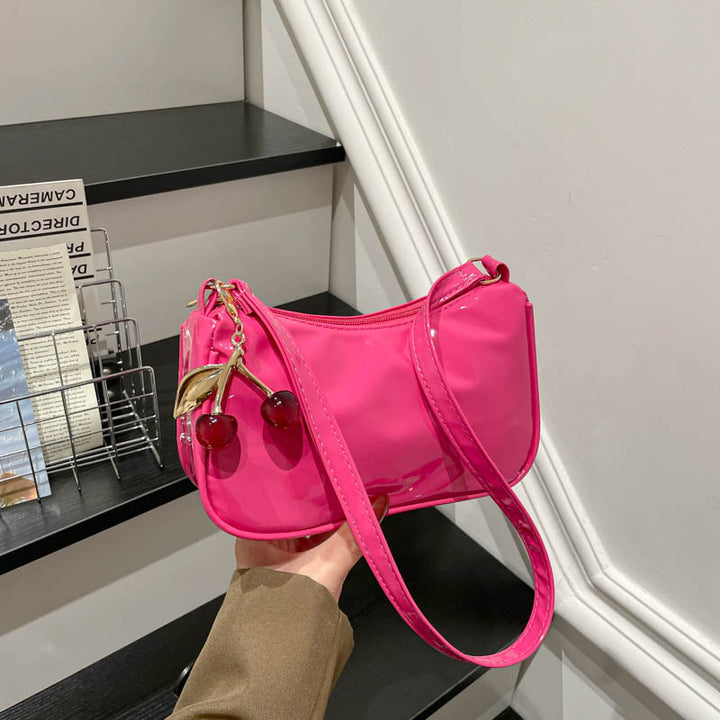 WoGlossy Textured Handheld Crossbody Bag Bowlift