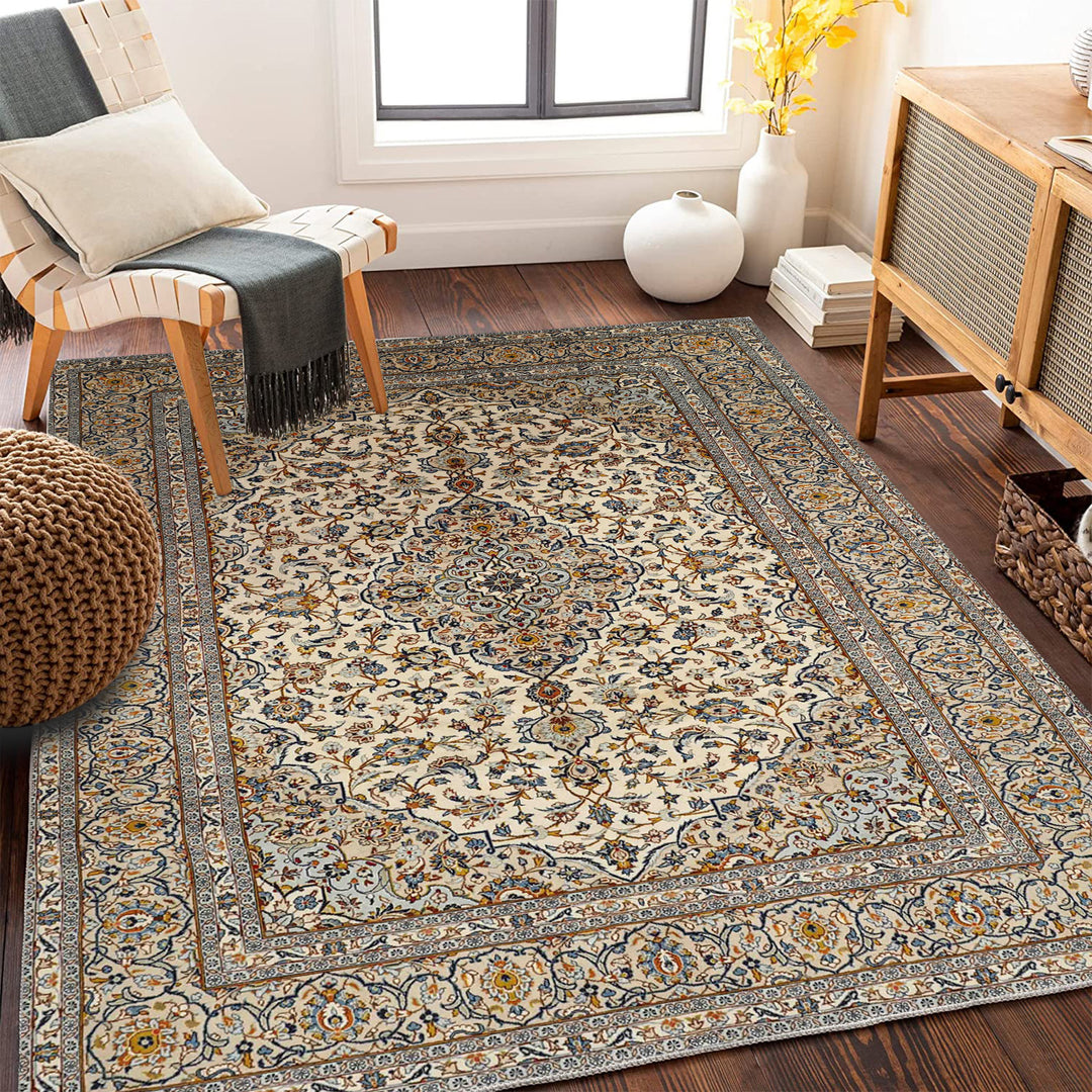 Vintage-inspired Floral Carpet