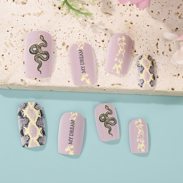 Creative Nail Art with Snake Design Bowlift
