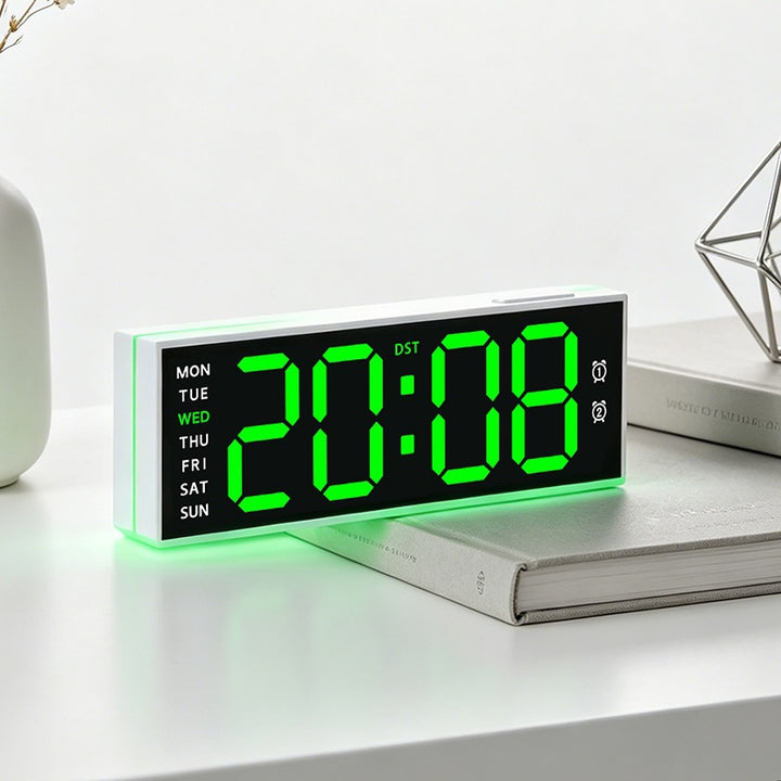 Digital alarm clock with large LED display and dual alarm function Bowlift