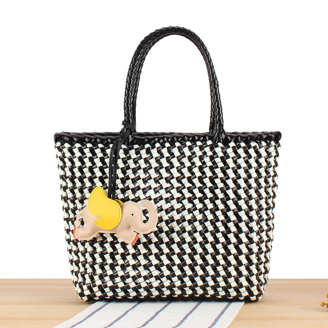Creative Tote Bag with Playful Elephant Jewelry Bowlift