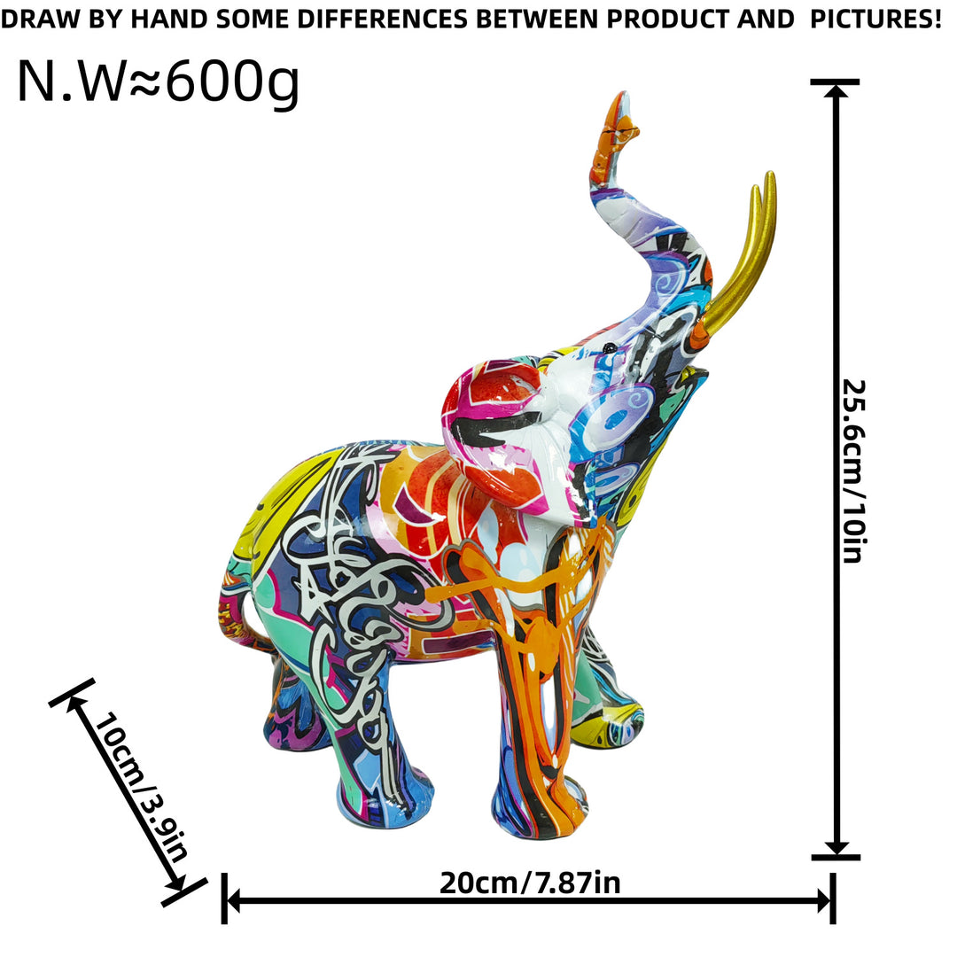 Artistic elephant figure with colorful design Bowlift