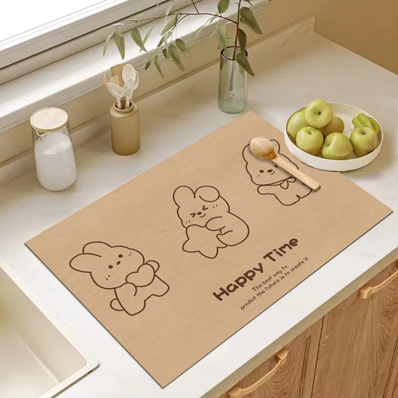 Cute Cartoon Dog Kitchen Mat Bowlift