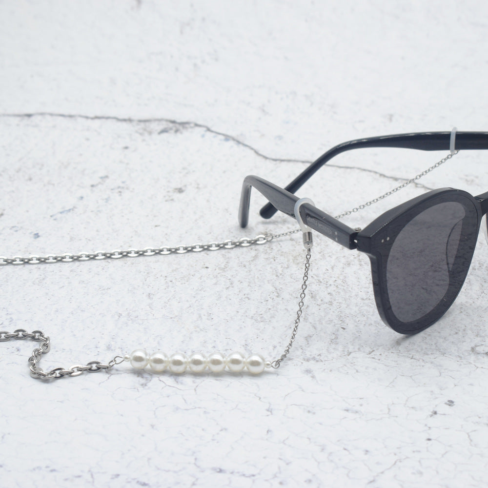 Elegant Pearl Bead Eyewear Holder Chain Bowlift