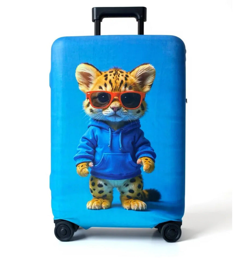 Unisex nan elastic suitcase cover with artistic marble print, shockproof fit and tear-resistant stretch material Bowlift