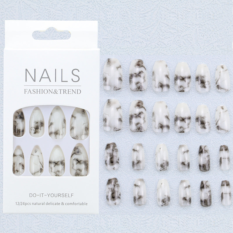 Artistic Graphic Press-On Nail Set Bowlift