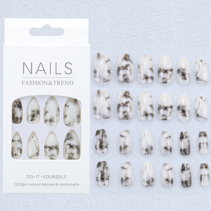 Artistic Graphic Press-On Nail Set Bowlift