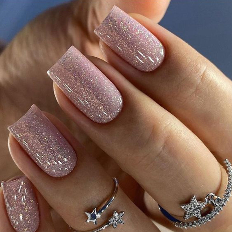Glittery Acrylic Press-On Nail Set Bowlift