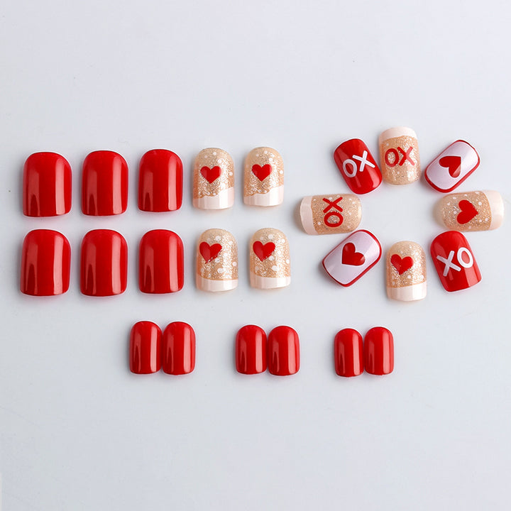 Romantic Heart-themed Nail Art Set Bowlift