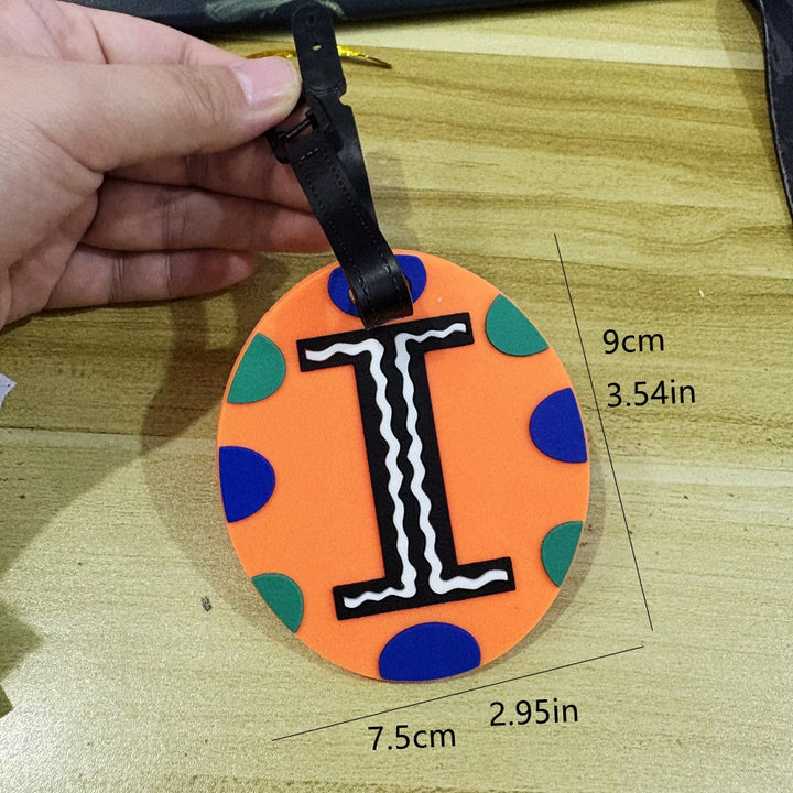 Personalized Striped Luggage Tag Bowlift