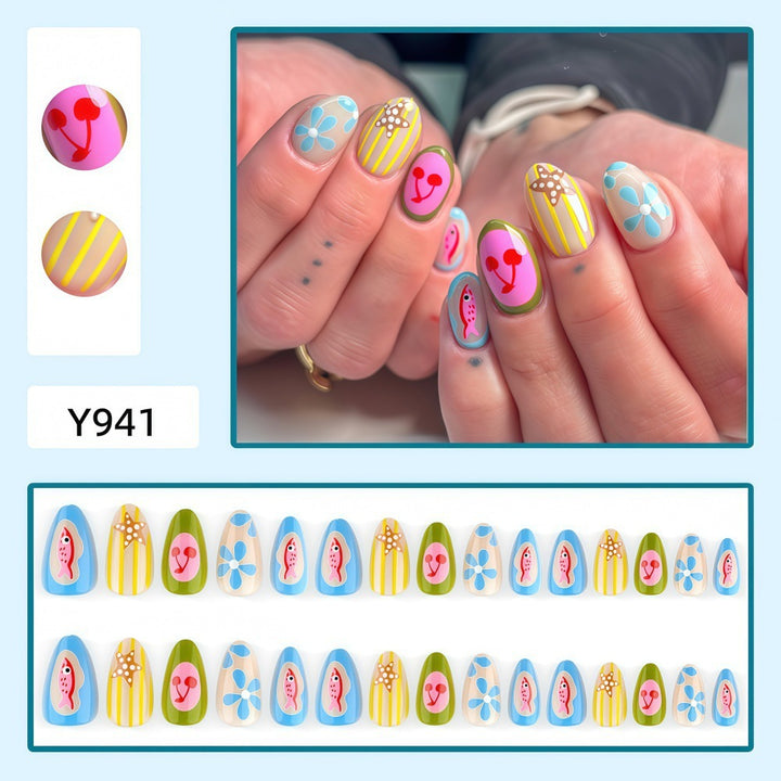 Creative Nail Art Set with Playful Designs Bowlift