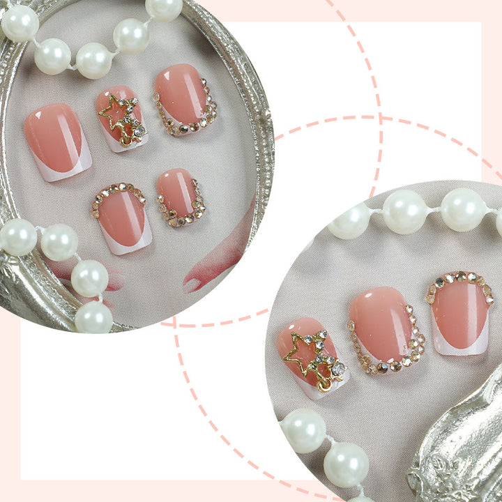 Premium Floral Embellished Press-On Nail Set Bowlift