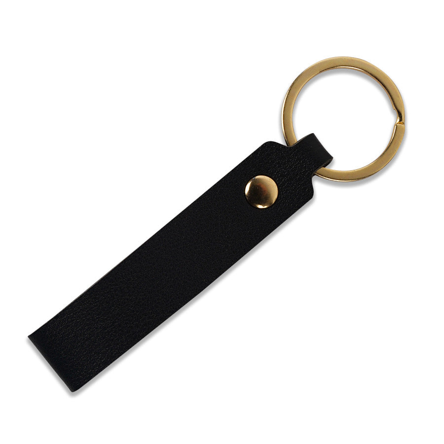 Unisex keychain with stylish faux leather design Bowlift