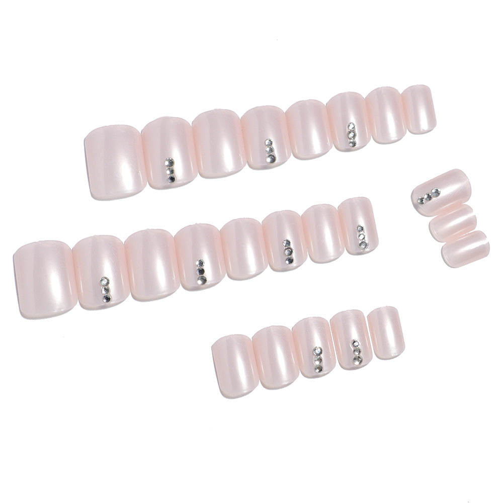 Premium Decorative Press-On Pedicure Nail Set Bowlift
