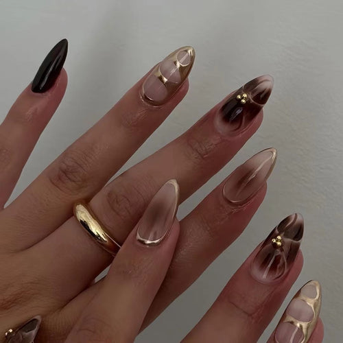 Elegant Pointed Press-On Nail Extensions Bowlift