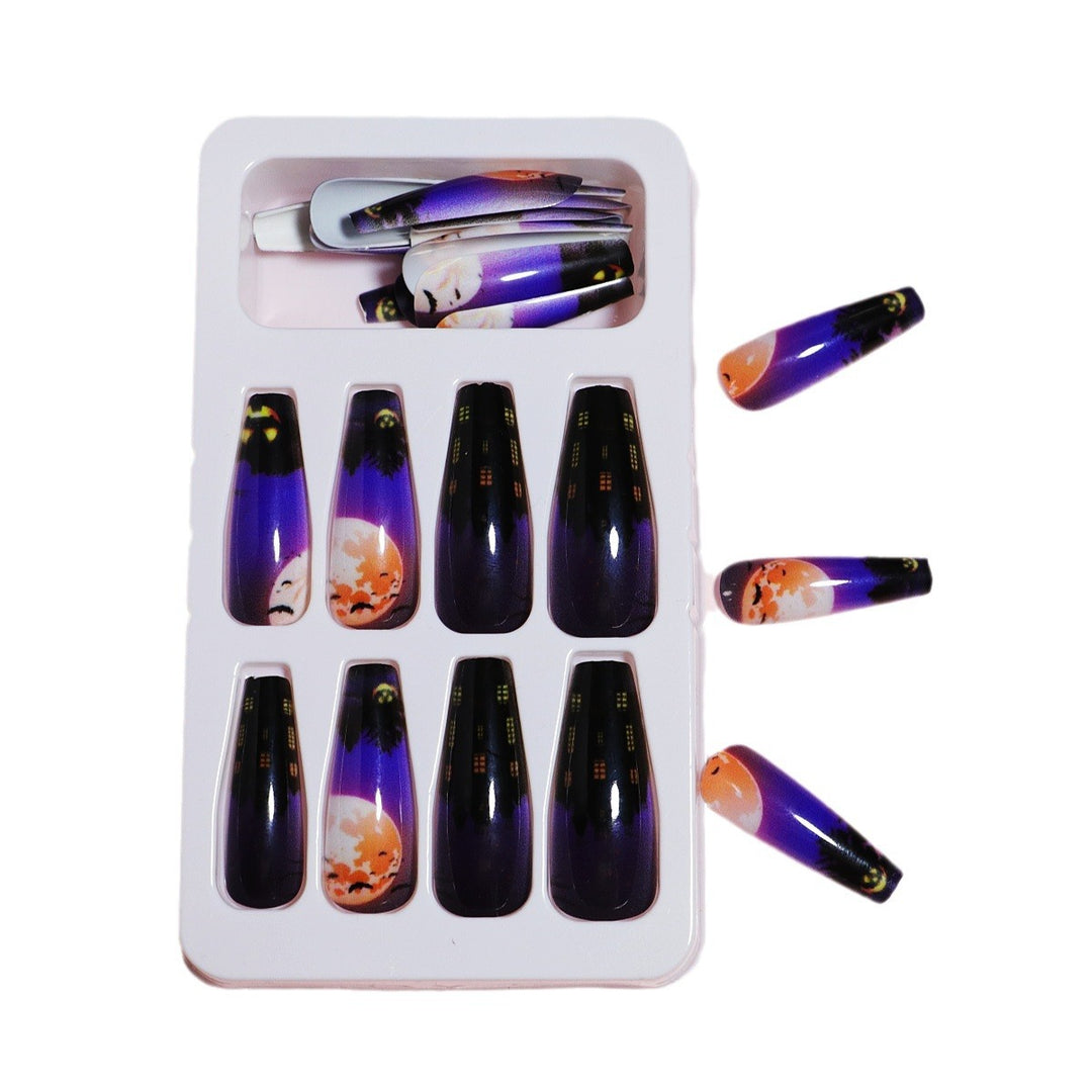 Artistic Press-On Nail Design with Dripping Effect Bowlift