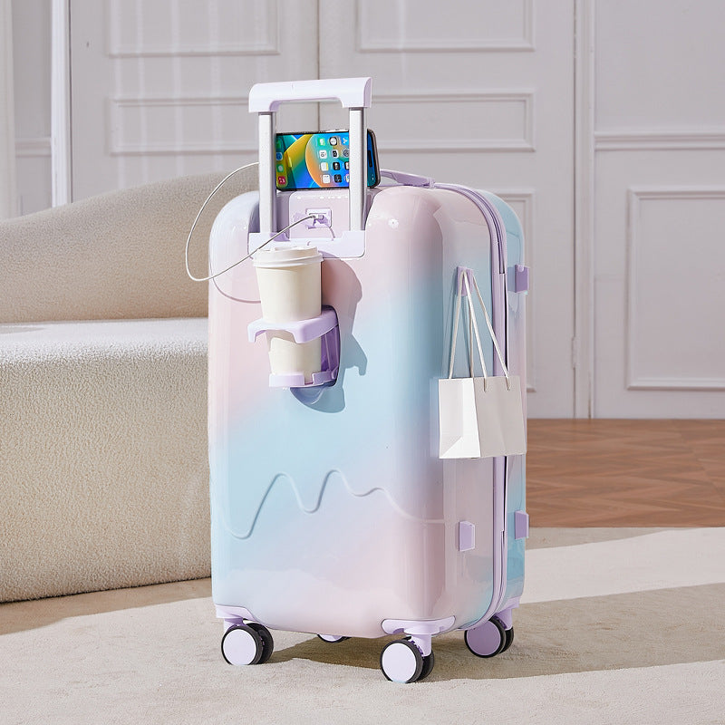 Smart Phone-Integrated Travel Suitcase Bowlift
