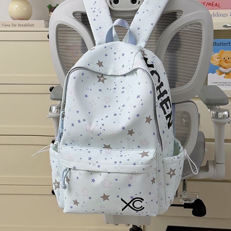 Charming Star Print Bunny Backpack