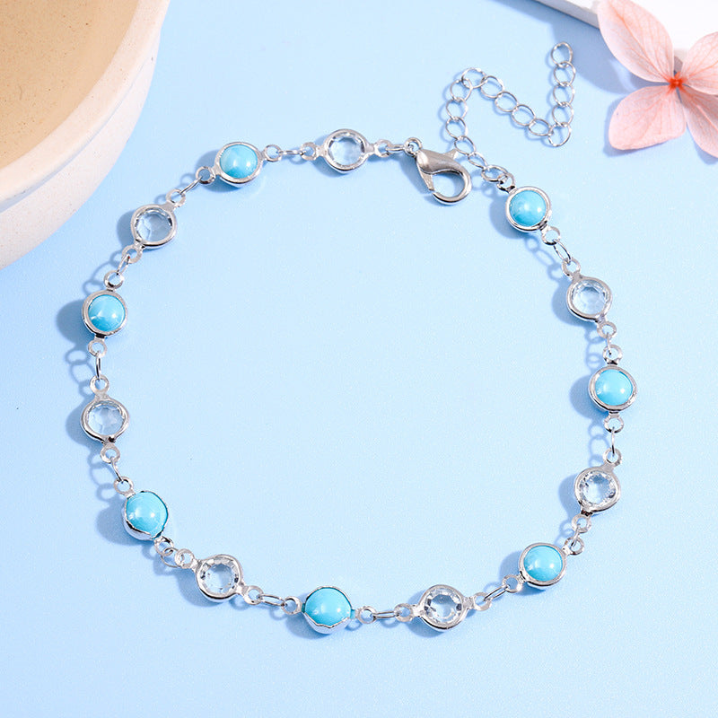 Decorative Gemstone Anklet Bowlift