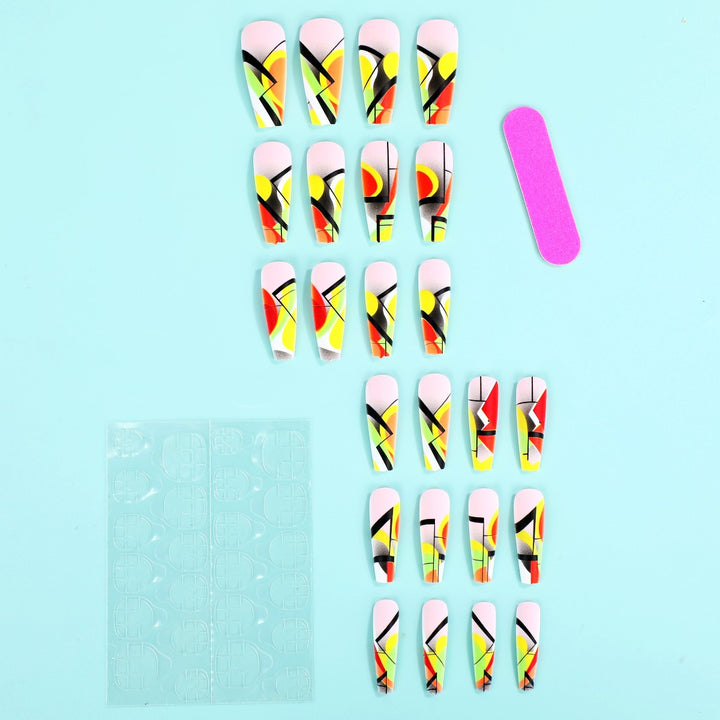 Creative artificial nails in modern 3D design Bowlift