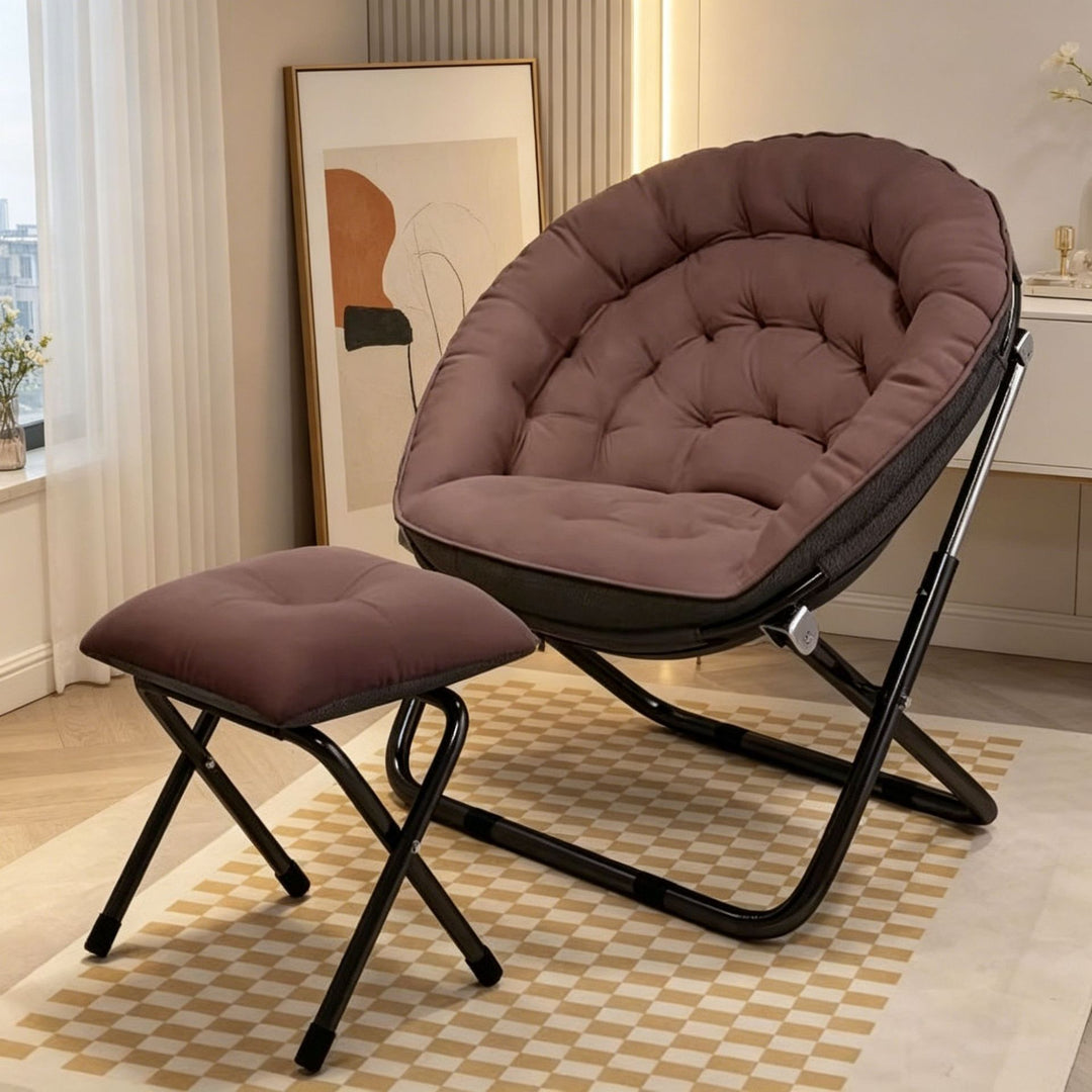 Ladies Ergonomic Lounge Chair with Adjustable Footrest Bowlift