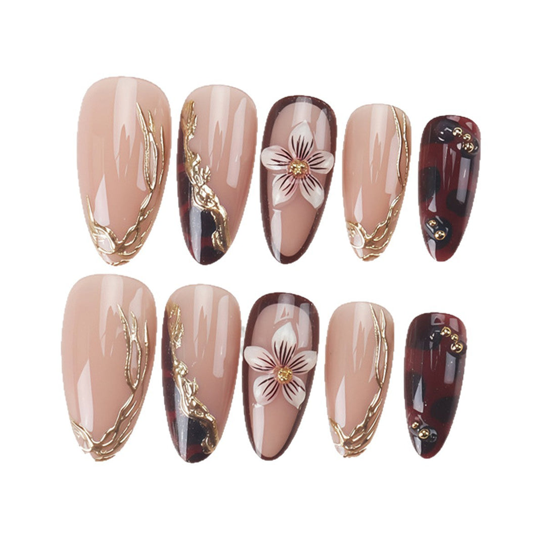 Artistic Floral Nail Design Bowlift